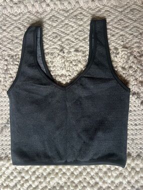 Una Pluma Cropped Tank Top Women Large Organic Cotton Stretch Polka Dot